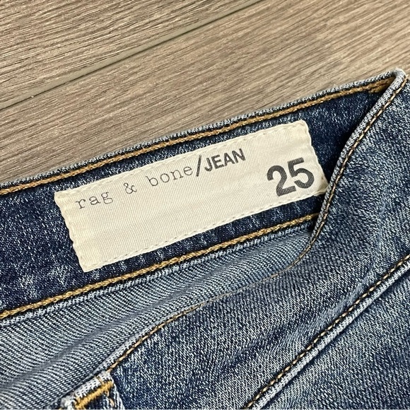 RAG & BONE CROP JEAN Womens Sz 25 Newquay Denim Skinny Split Hem Jeans. - Picture 5 of 10